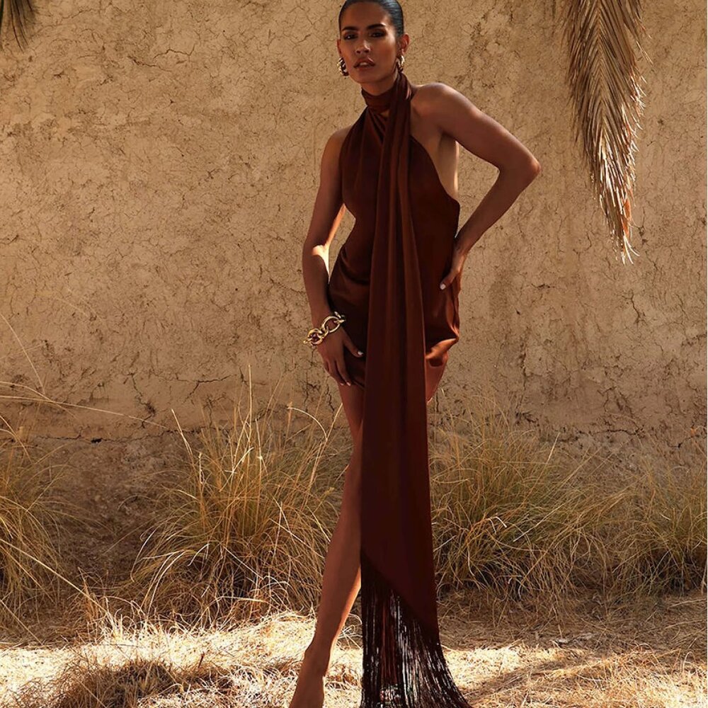 Rat & Boa - SERAFIA DRESS COCOA NWT